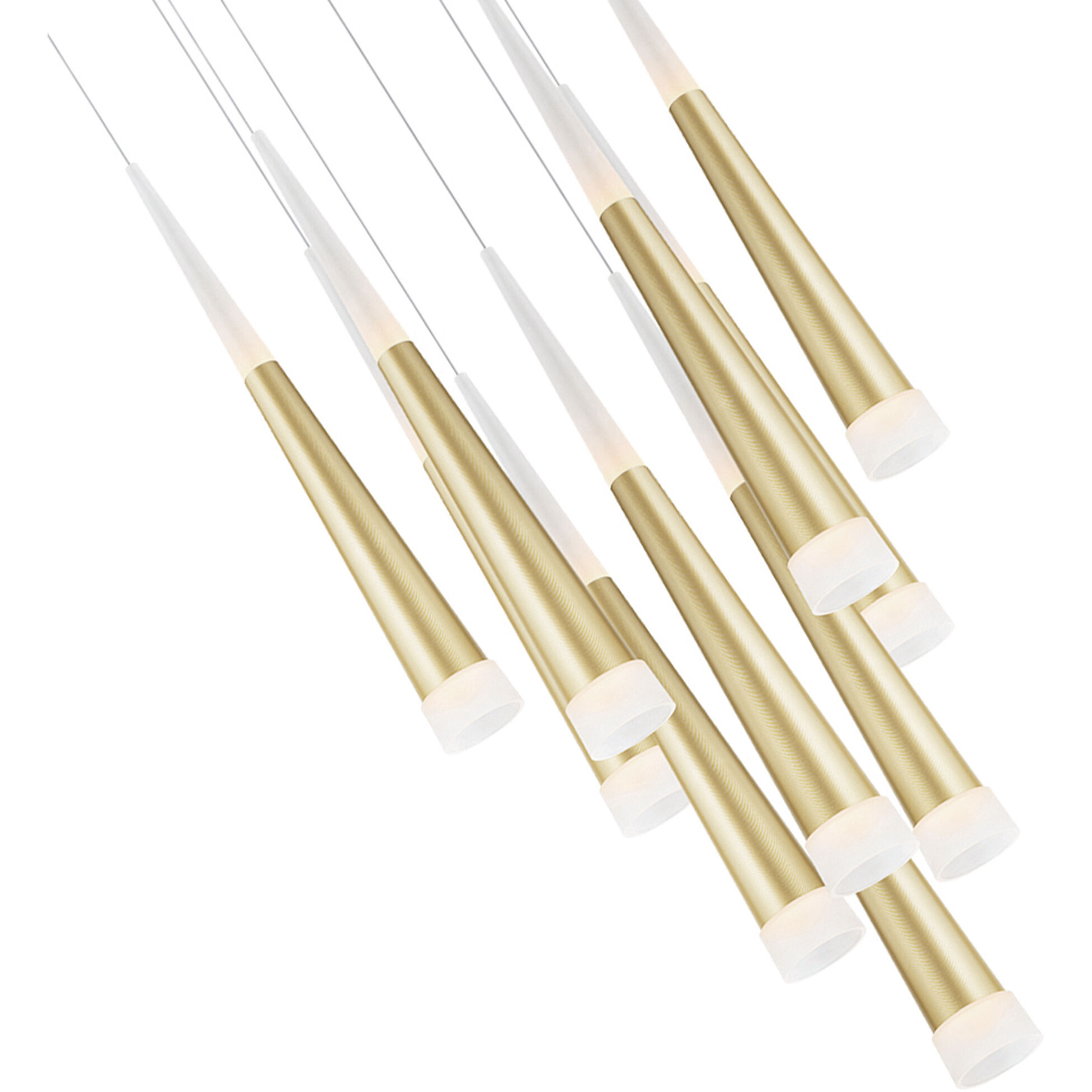 Andes LED 16 inch Satin Gold Multi Light Pendant Ceiling Light