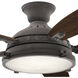 Hatteras Bay 52 inch Weathered Zinc with Medium Walnut Blades Ceiling Fan