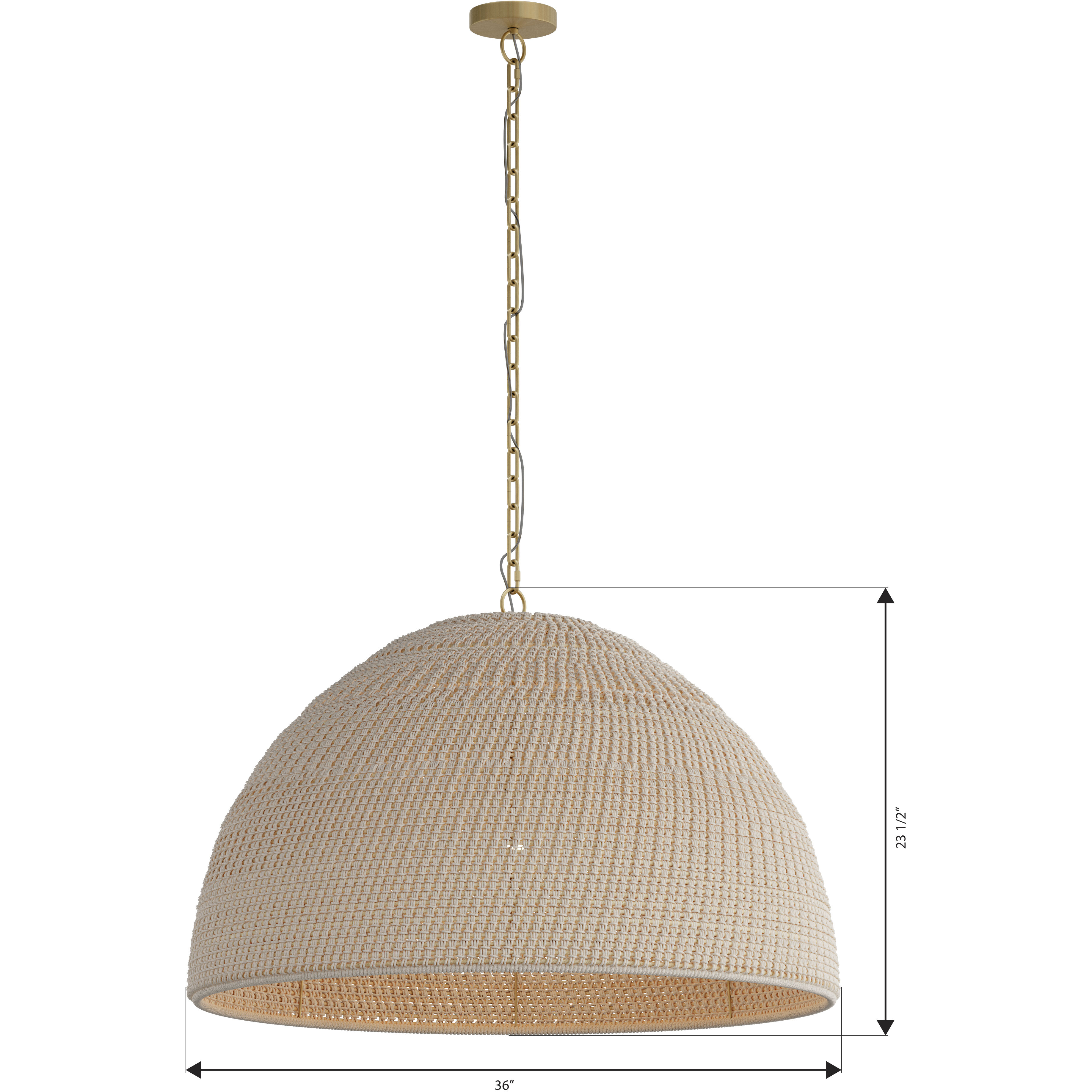 Fernwood 1 Light 36 inch Legacy Brass Pendant Ceiling Light