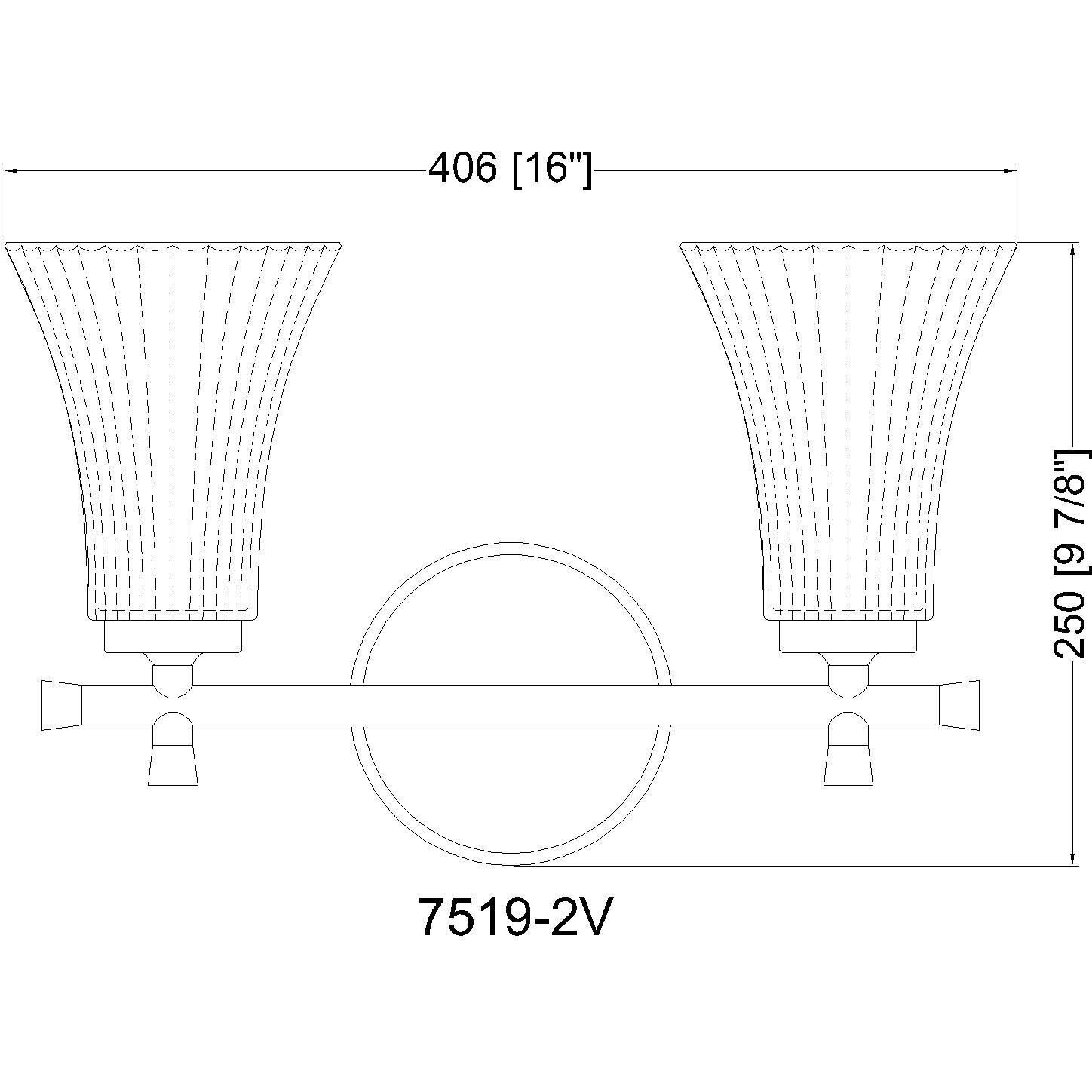 Belle 2 Light 16 inch Modern Gold Bath Vanity Light Wall Light