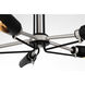 Turbine 5 Light 28 inch Coal With Brushed Nickel Chandelier Ceiling Light