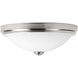 LED Alabaster LED 19 inch Brushed Nickel Flush Mount Ceiling Light, Progress LED