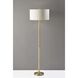Madeline 66 inch 150.00 watt Natural Rubberwood and Antique Brass Floor Lamp Portable Light