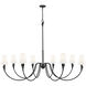Claudelle 8 Light 65 inch Matte Black Chandelier Ceiling Light