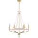 Seville 6 Light 28 inch Aged Brass Chandelier Ceiling Light