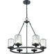 Torch 6 Light 26 inch Charcoal Black Outdoor Pendant