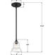 Gregory 1 Light 5 inch Matte Black Mini Pendant Ceiling Light