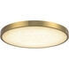 Alora Mood Evelyn 11.88 inch Brushed Gold and Alabaster Flush Mount Ceiling Light