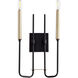 Hope 2 Light 9 inch Noir and Aged Brass Wall Mount Wall Light