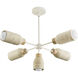 Pompeii 5 Light 36.5 inch Travertine and Oyster Chandelier Ceiling Light