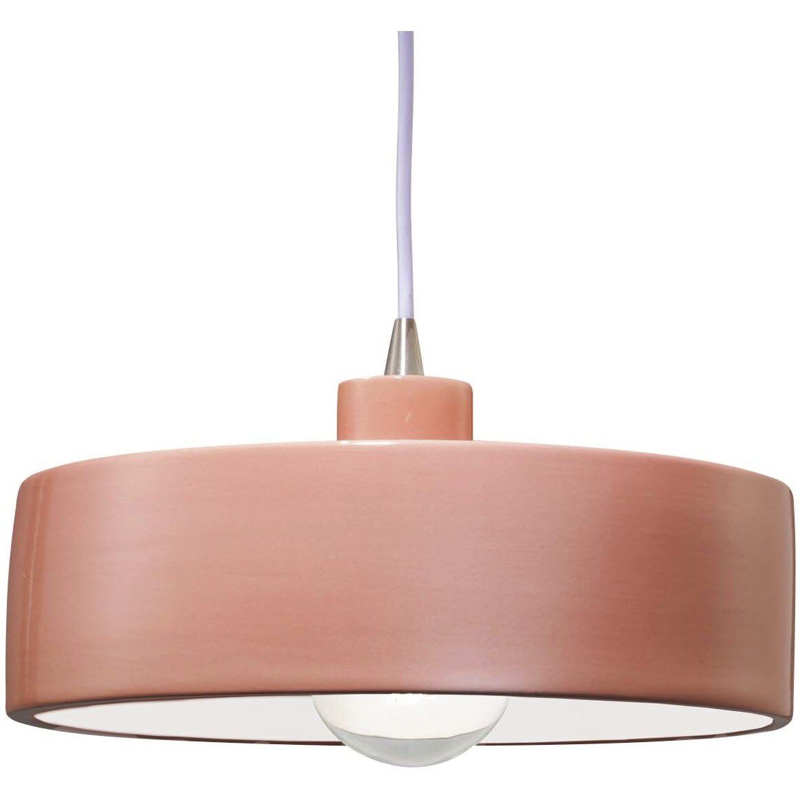 Radiance Collection 1 Light 12 inch Brushed Nickel Pendant Ceiling Light