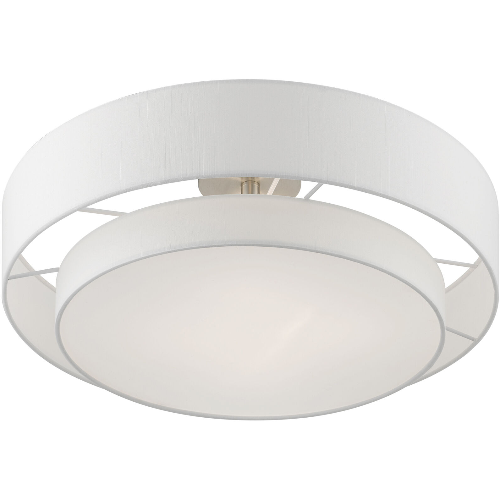 Meridian 4 Light 22 inch Brushed Nickel Semi-Flush Ceiling Light