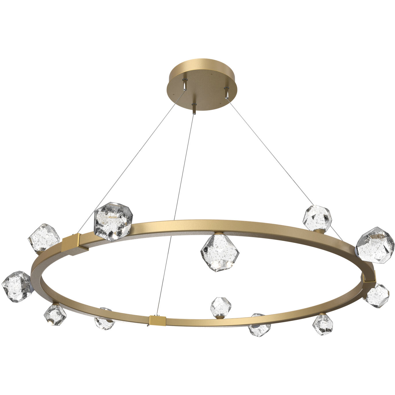 Stella LED 40.1 inch Gilded Brass Chandelier Ceiling Light, Ring