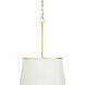 Coco 9 Light 20 inch Matte White/French Gold Foyer Pendant Ceiling Light