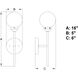 Orbit LED 5 inch Muted Brass and Oil Rubbed Bronze Wall Light in 1