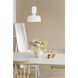 Pedestal 1 Light 13.75 inch White Pendant Ceiling Light