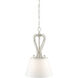 Newport 1 Light 13.25 inch Coastal Weathered White Pendant Ceiling Light