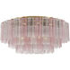 Addis 16 Light 32 inch Aged Brass Flush Ceiling Light in Spring