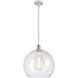Ballston Athens 1 Light 14 inch White and Polished Chrome Pendant Ceiling Light in Seedy Glass