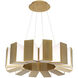 Chronos LED 34 inch Aged Brass Chandelier Ceiling Light in 34in.