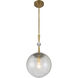 Populuxe 1 Light 11 inch Oxidized Aged Brass Mini Pendant Ceiling Light