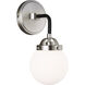 Ian K. Fowler Cafe Wall Bath Fixture Wall Light in Brushed Nickel