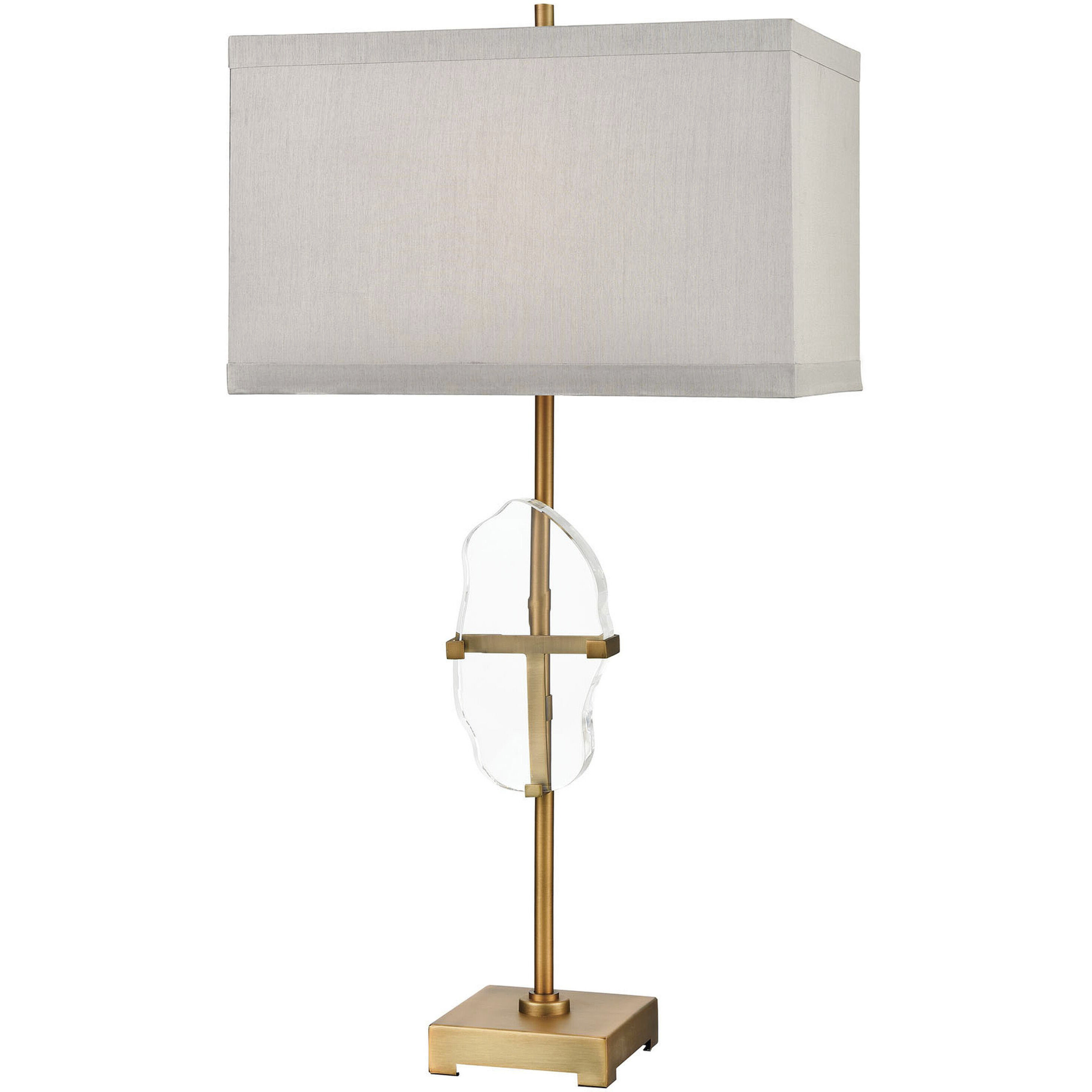 Priorato 34 inch 150 watt Brass with Clear Table Lamp Portable Light
