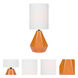 Mason 17 inch 60.00 watt Orange Table Lamp Portable Light in Orange Ceramic