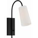 Alexa 13.25 inch 100.00 watt Matte Black Task Sconce Wall Light