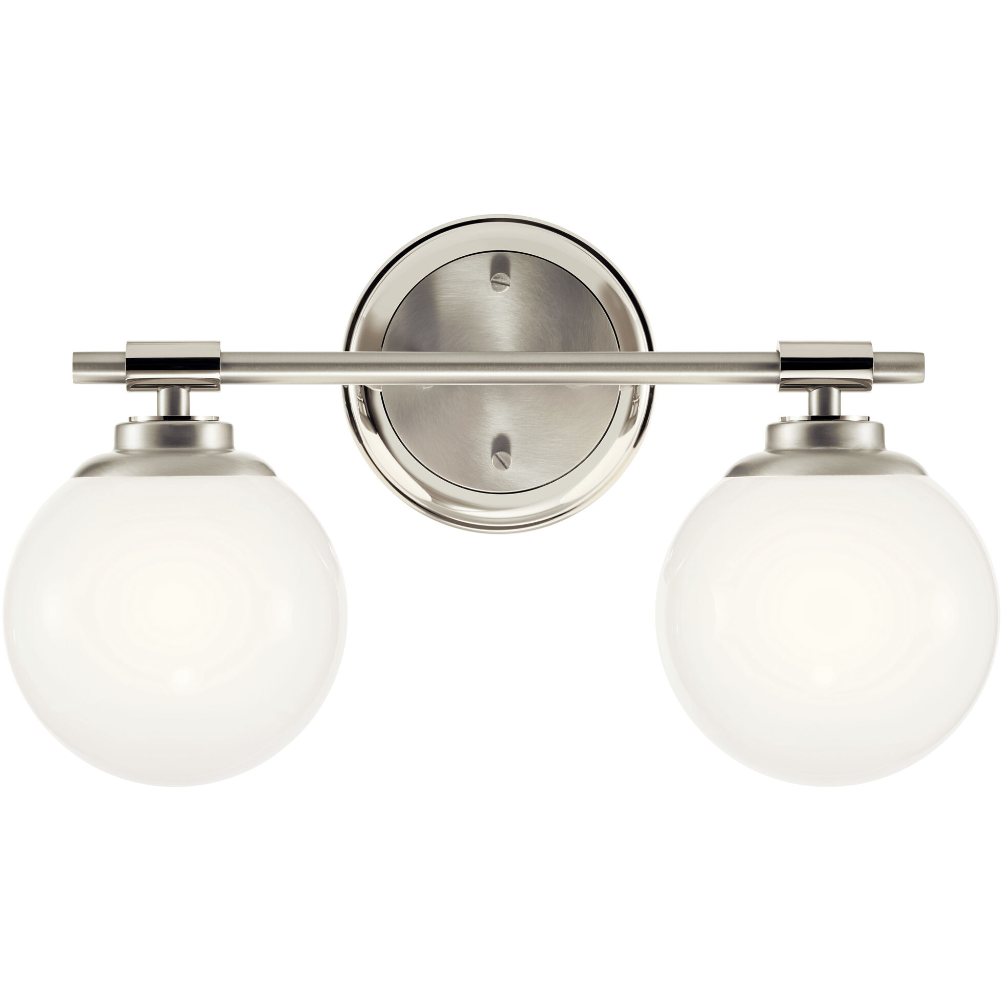 Benno 2 Light 14.75 inch Polished Nickel Bath Bracket Wall Light, 2 Arm