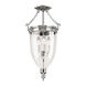 Hanover 3 Light 12 inch Polished Nickel Semi Flush Ceiling Light