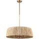 Cabana 6 Light 26 inch Lacquered Gold Pendant Ceiling Light