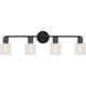 Drew & Jonathan Sayward 4 Light 32.38 inch Midnight Black Wall Bath Fixture Wall Light