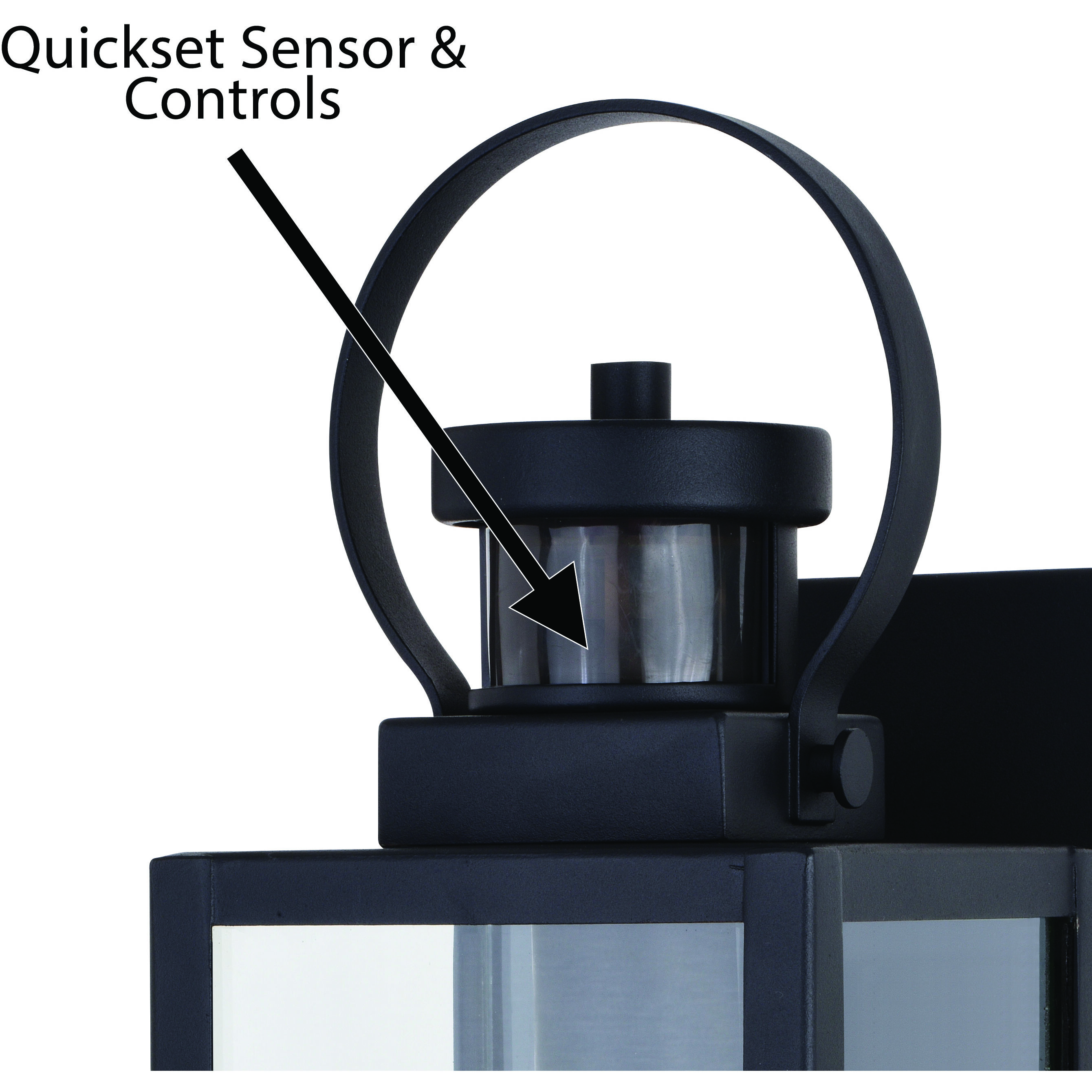 Medinah Textured Black Outdoor Motion Sensor