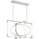 Double Take LED 32 inch Brushed Nickel Pendant Ceiling Light, Island Light