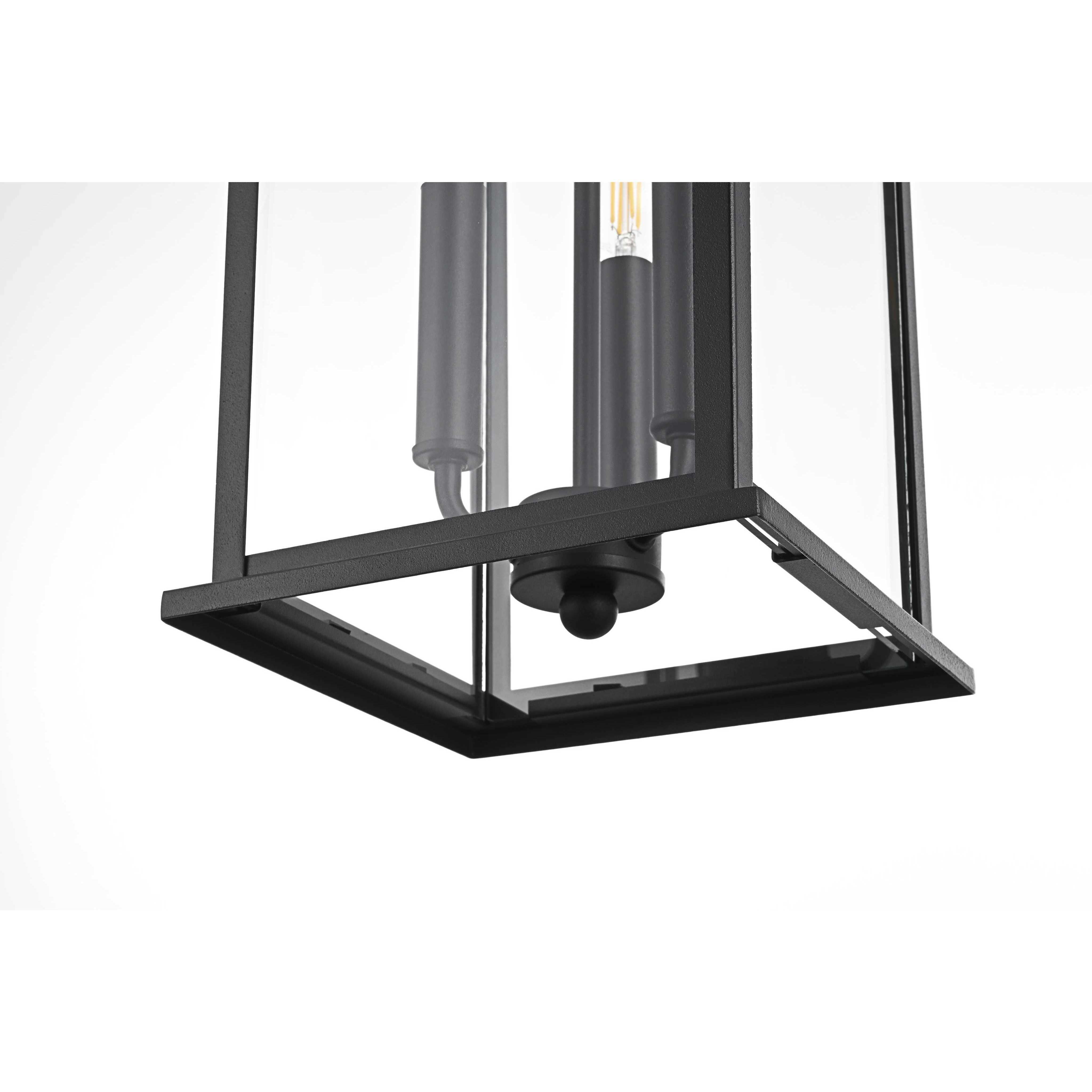 Shepard 3 Light 8 inch Black Outdoor Pendant