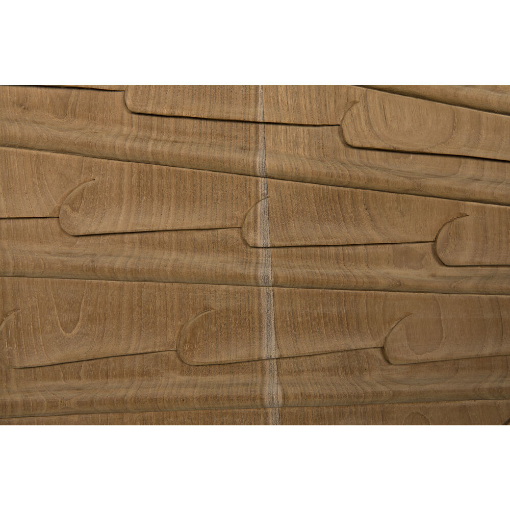 Ra 76 X 20 inch Hand Rubbed Black with Teak Sideboard