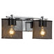 Wire Mesh 1 Light 16.5 inch Polished Chrome Bath Bar Wall Light in Oval, Era