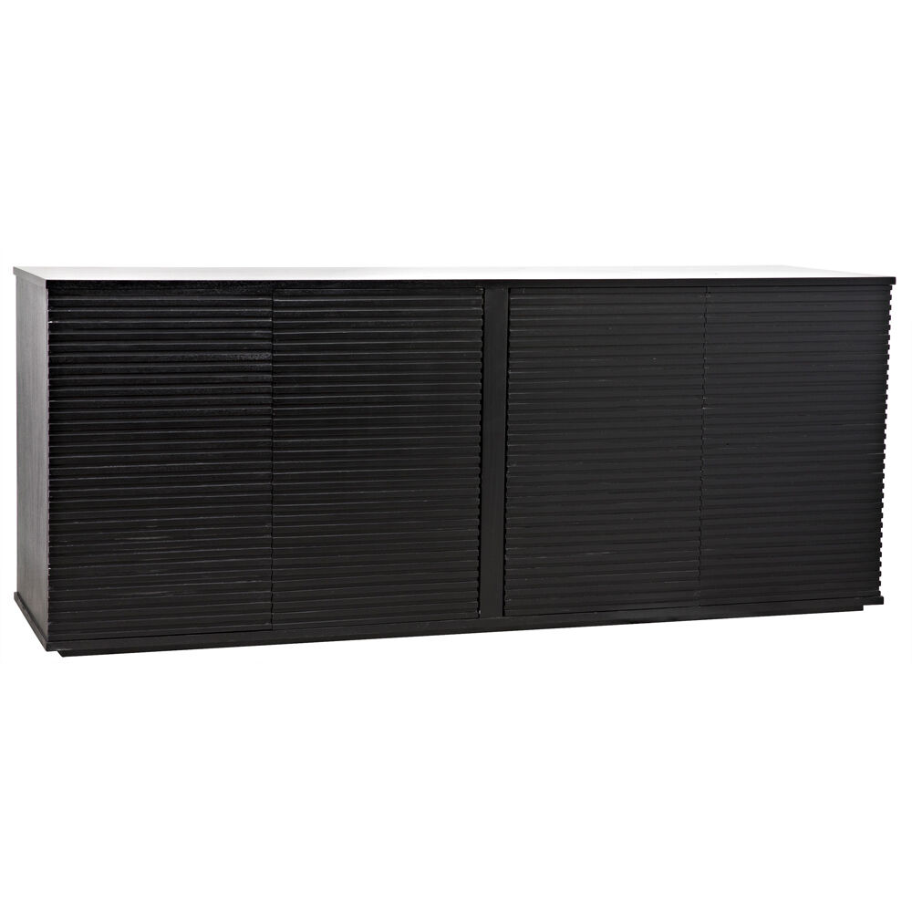 Smith 74 X 22 inch Hand Rubbed Black Sideboard, 4 Door