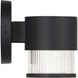 Ari Clear Ribbed 4.75 inch Black Wall Sconce Wall Light