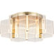 Kenzo LED 20.5 inch Polished Anodized Bronze Flush Mount Ceiling Light