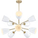 Biba 10 Light 28.5 inch Brushed Gold Chandelier Ceiling Light