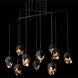 Chrysalis 10 Light 37.2 inch Black Mobile Pendant Ceiling Light in Black Crystal, Small