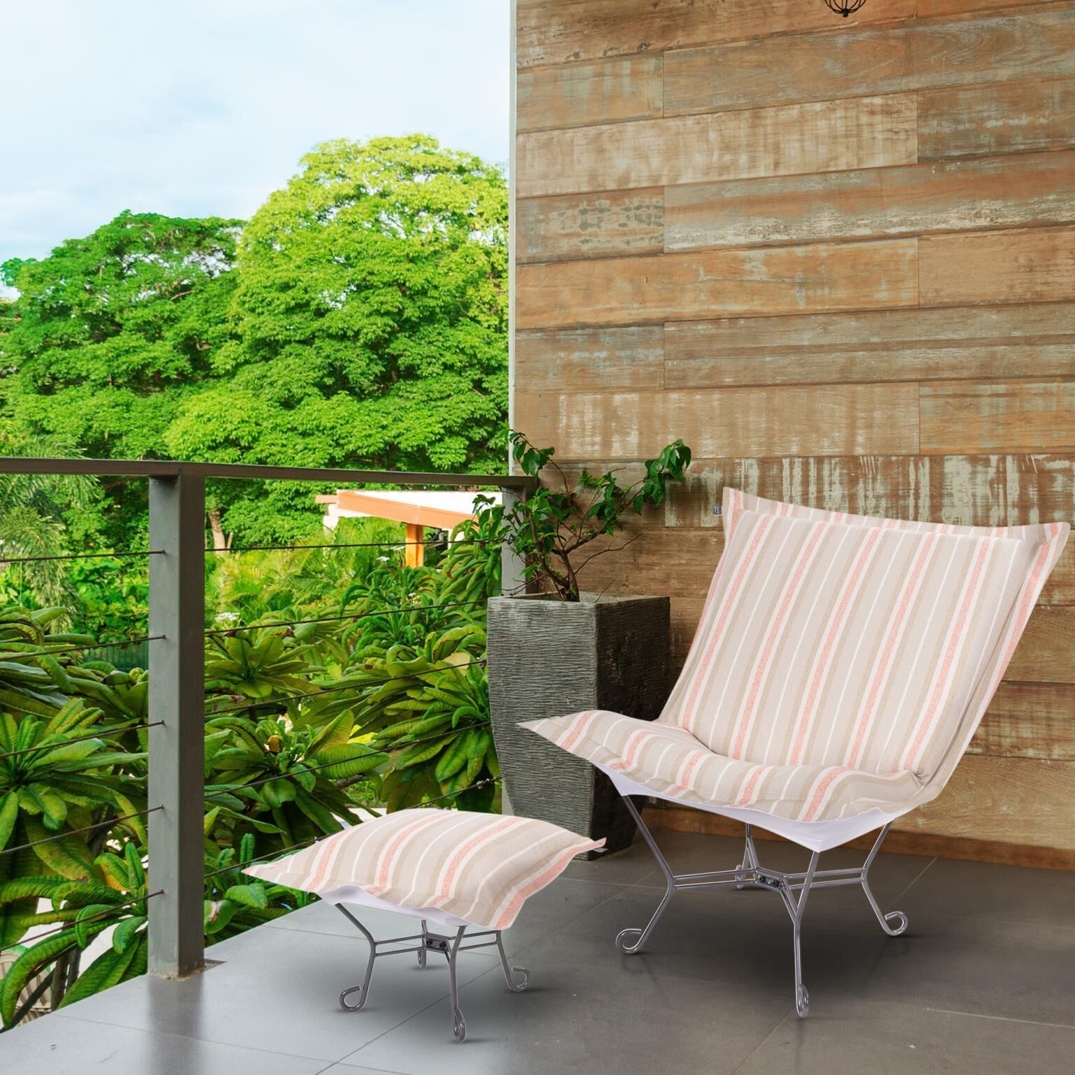 Dune Terra Outdoor Puff Chair Cover & Cushion