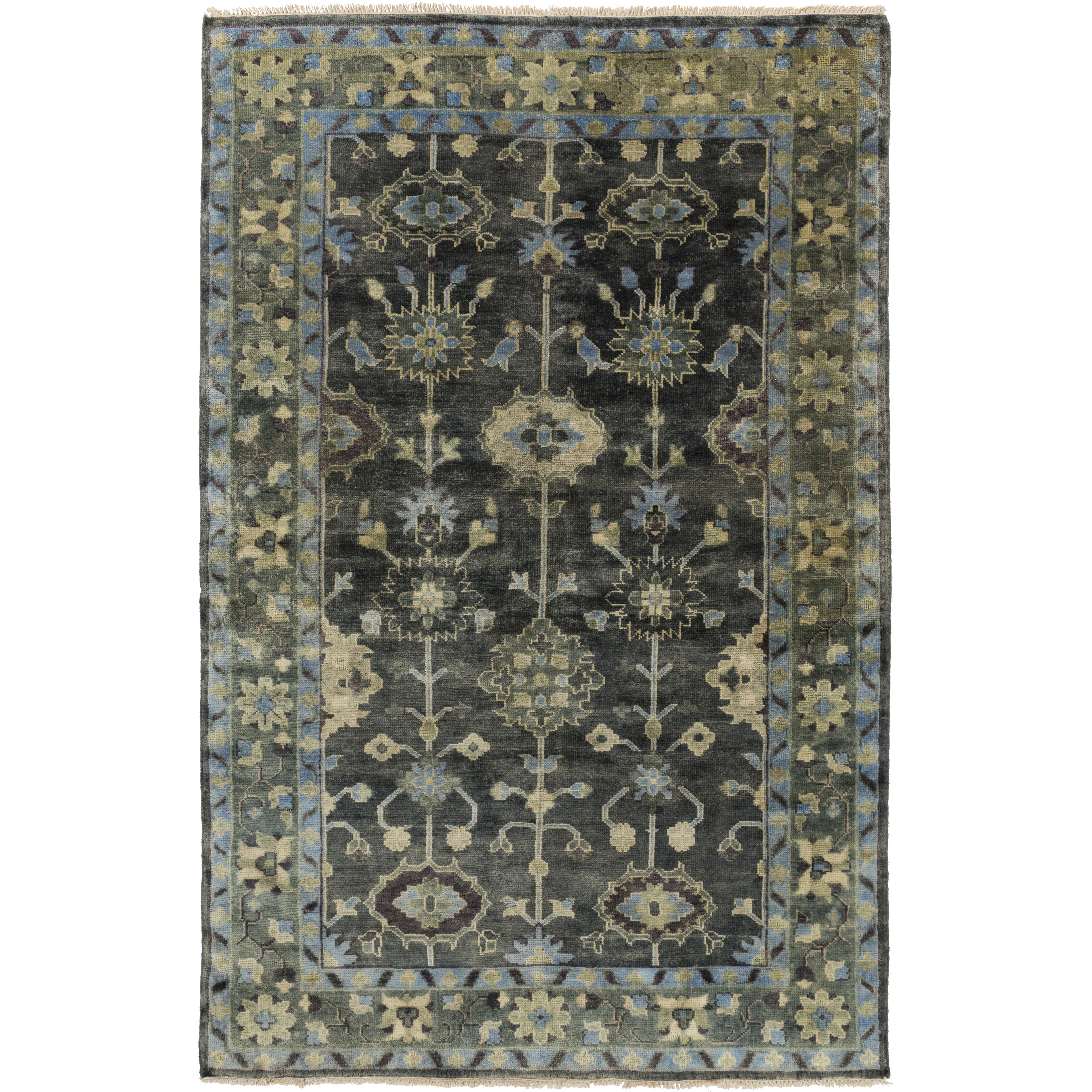 Kinsey 66 X 42 inch Medium Green Rug, Rectangle