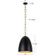 Alora Mood Grant 1 Light 14 inch Matte Black Pendant Ceiling Light