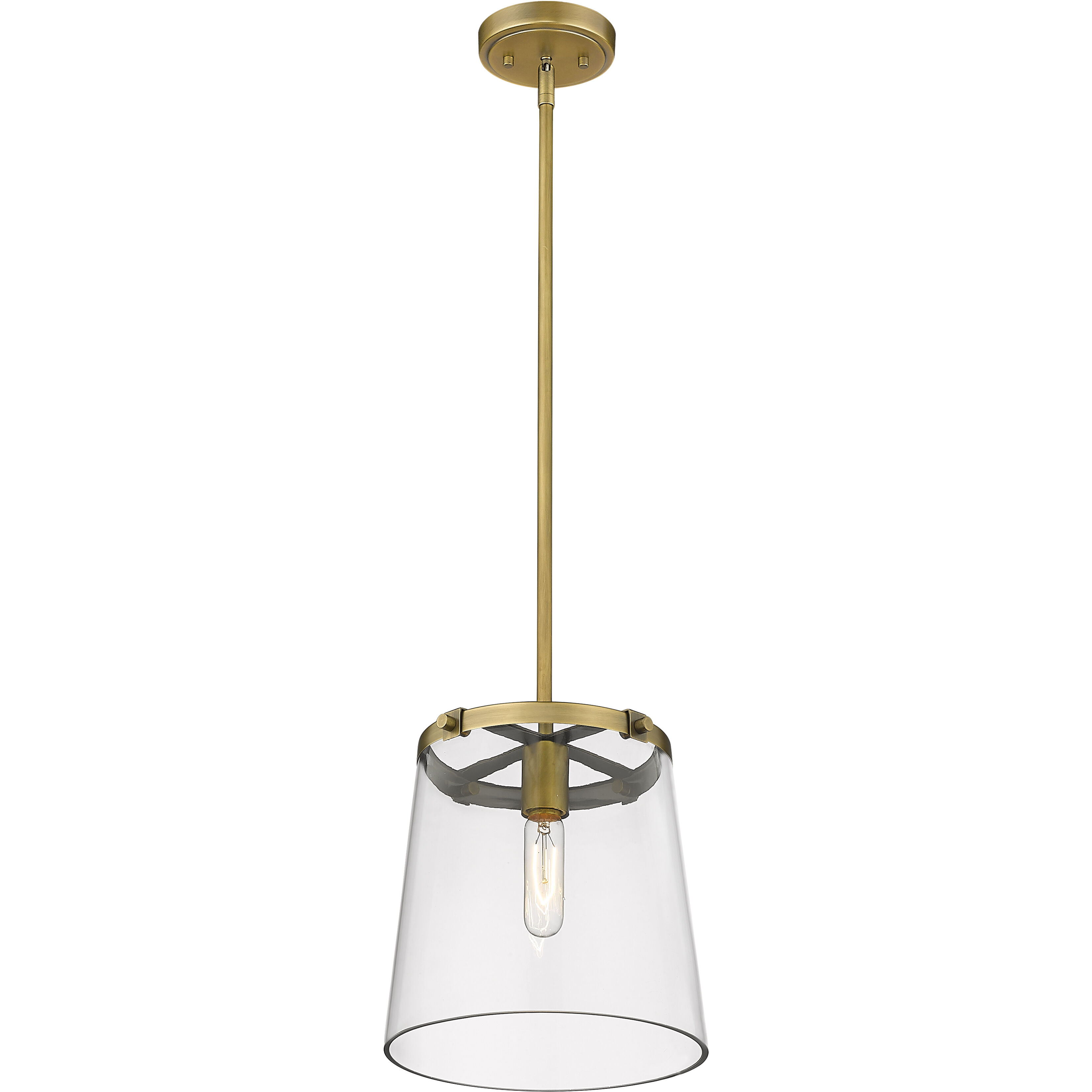 Callista 1 Light 10 inch Rubbed Brass Pendant Ceiling Light