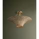 Ketan 1 Light 24.5 inch Vintage Gold Leaf Semi Flush Ceiling Light