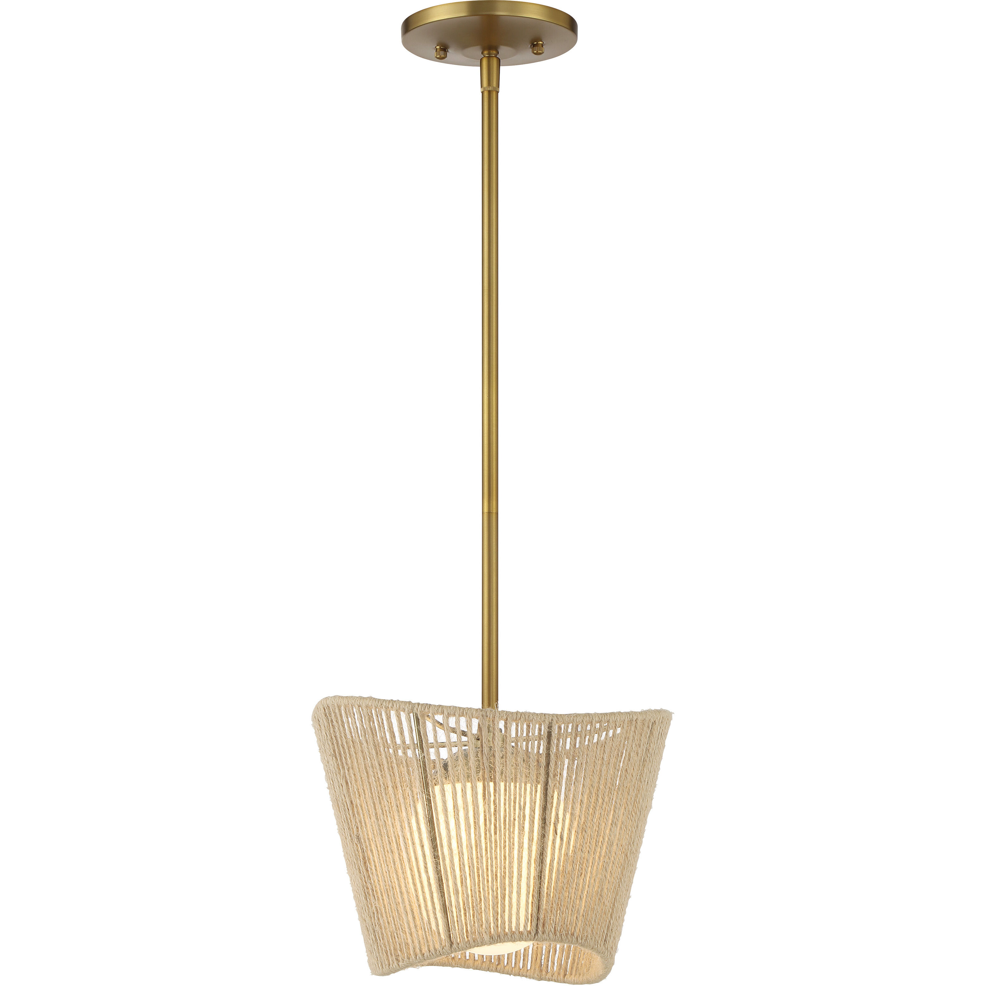 Key Largo 1 Light 10 inch Soft Brass Pendant Ceiling Light