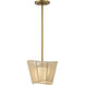 Key Largo 1 Light 10 inch Soft Brass Pendant Ceiling Light